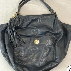 Tory Burch Midnight Blue Leather Shoulder Bag